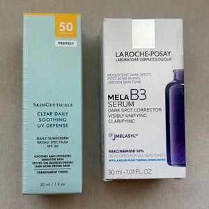 Bundle of NEW La Roche Posay Mela B3 Dark Spot Serum and Skinceuticals Sunscreen